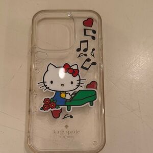Kate Spade Hello Kitty Music iPhone Case - Clear and Red